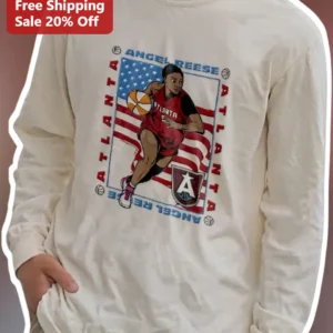Angel Reese Atlanta Long Sleeve Tee WNBA Basketball Fan Merch available at our Los Angeles warehouse