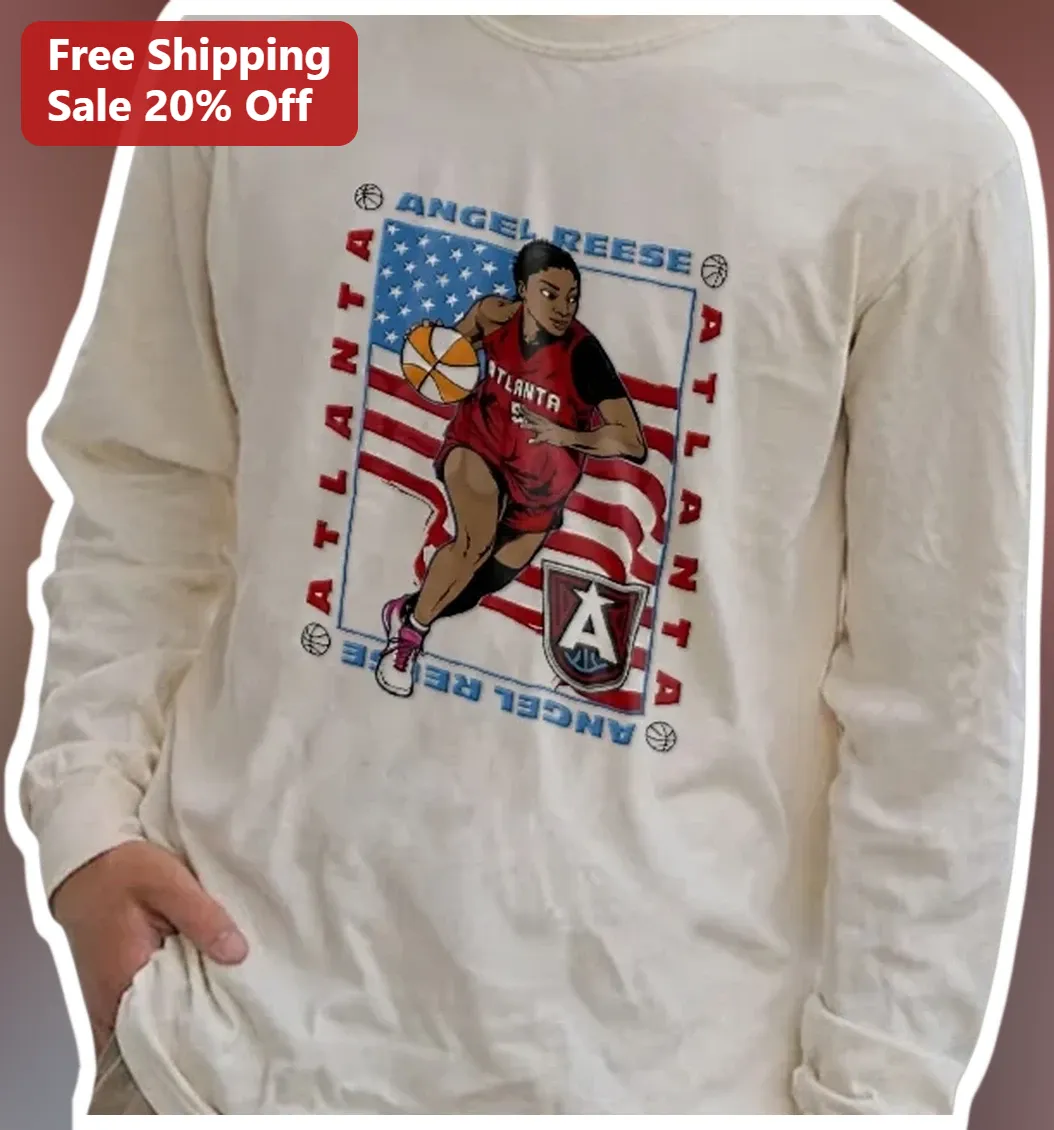 Angel Reese Atlanta Long Sleeve Tee WNBA Basketball Fan Merch available at our Los Angeles warehouse