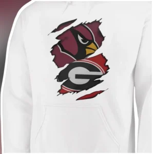 Arizona Cardinals Georgia Bulldogs Rivalry Hoodie Dual Team Fan Apparel available at our Los Angeles warehouse