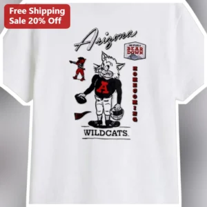 Arizona Wildcats Bear Down Homecoming Vintage Willy The Wildcat Tee available at our Los Angeles warehouse