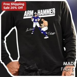 Arm Hammer Long Sleeve Shirt Matthew Stafford NFL Rams Fan Graphic Tee available at our Los Angeles warehouse