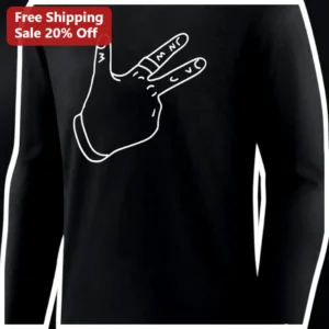 ASL I Love You Hand Sign Long Sleeve Shirt American Sign Language Gift for Deaf Community available at our Los Angeles warehouse