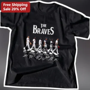 Atlanta Braves Vintage Baseball Legends Graphic Tee for Men Women available at our Los Angeles warehouse