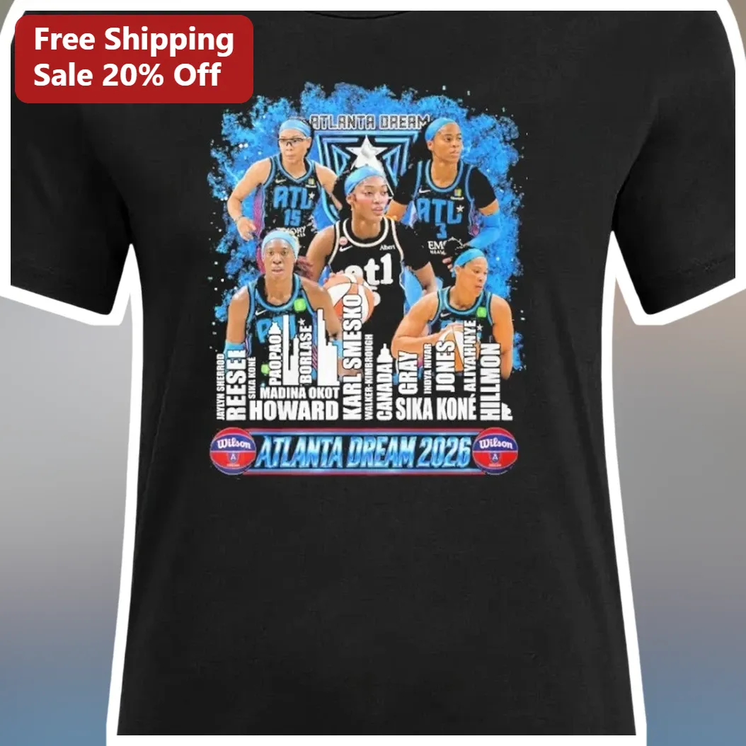 Atlanta Dream 2026 WNBA Fan Tee Basketball Team Graphic Shir — Los Angeles Atlanta Dream 2026 WNBA Fan Tee Basketball Team Graphic Shirt available at our Los Angeles warehouse