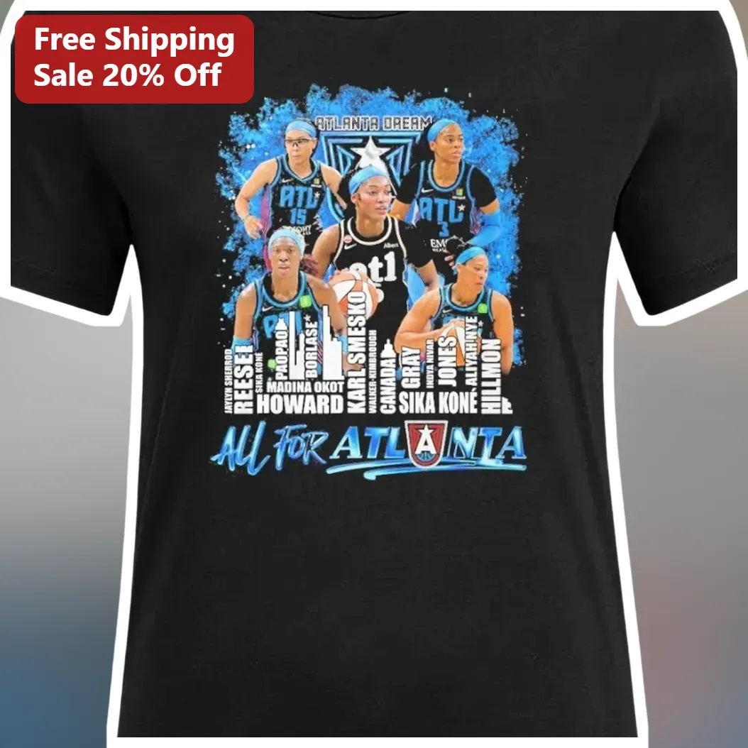 Atlanta Dream All For Atlanta WNBA Fan Gear Tee — Los Angeles Atlanta Dream All For Atlanta WNBA Fan Gear Tee available at our Los Angeles warehouse