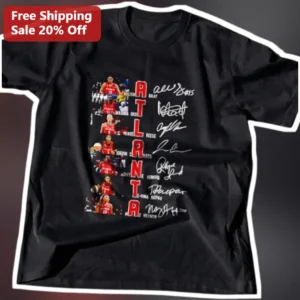 Atlanta Dream WNBA Players Signature Graphic Tee Black Basketball Fan Shirt available at our Los Angeles warehouse