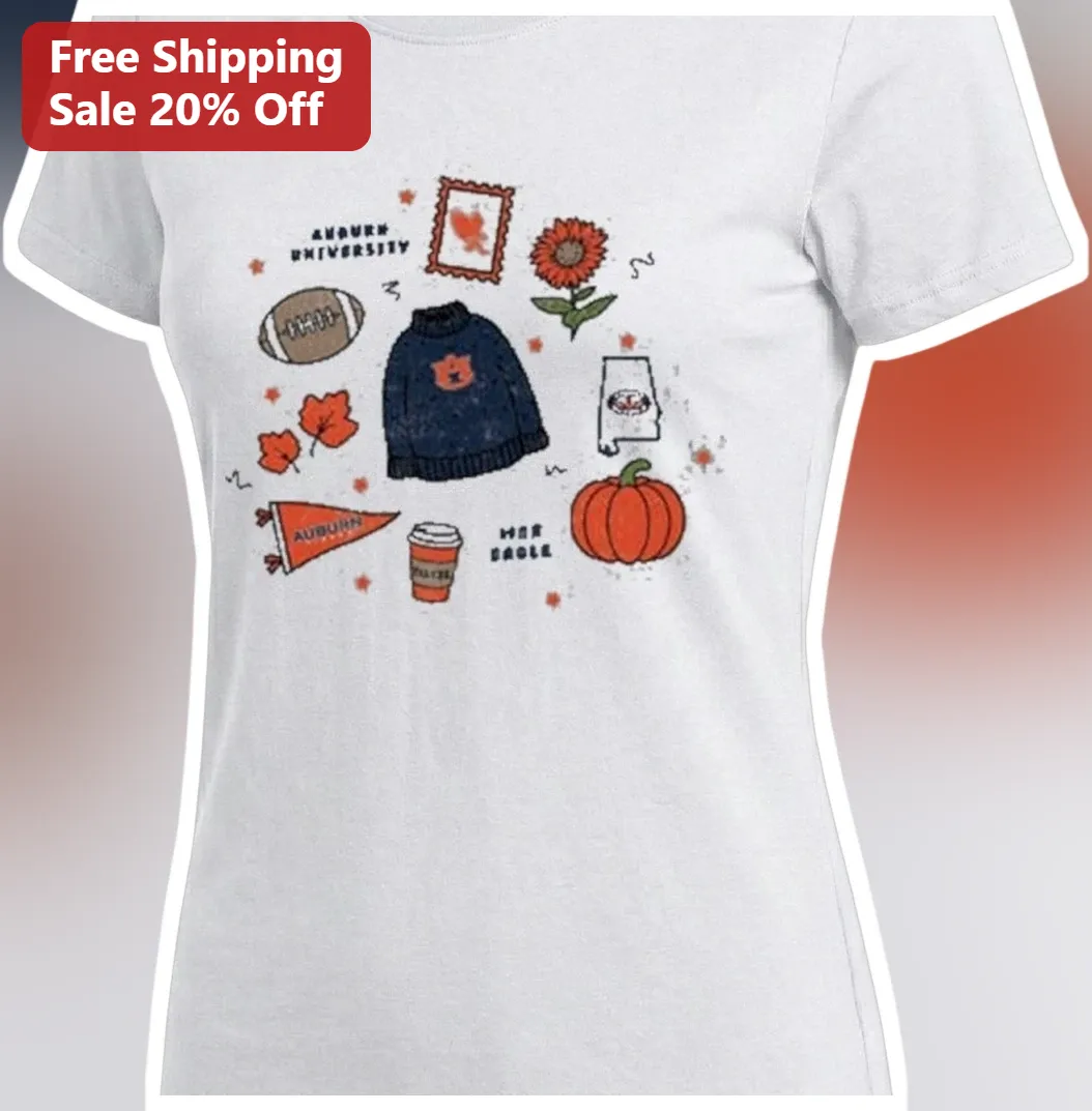 Auburn University War Eagle Fall Gameday Tee Cozy Autumn Tigers Fan Gift available at our Los Angeles warehouse