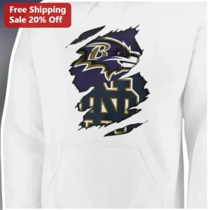 Baltimore Ravens Kyle Hamilton Notre Dame Torn Paper Hoodie available at our Los Angeles warehouse