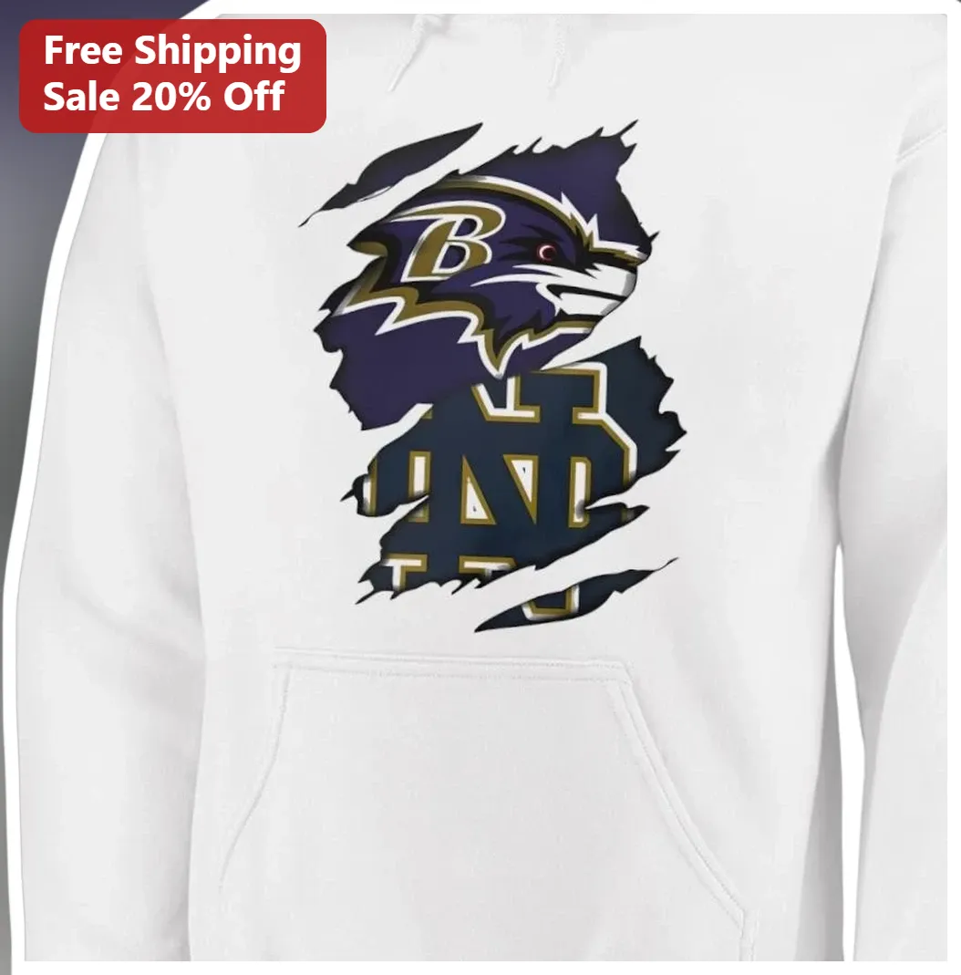 Baltimore Ravens Kyle Hamilton Notre Dame Torn Paper Hoodie — Los Angeles Baltimore Ravens Kyle Hamilton Notre Dame Torn Paper Hoodie available at our Los Angeles warehouse