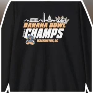 Banana Bowl Champs Long Sleeve Tee Washington DC Skyline College Football Fan Gift available at our Los Angeles warehouse