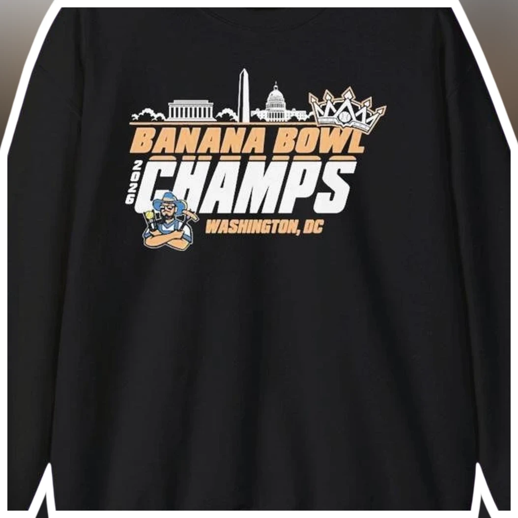 Banana Bowl Champs Long Sleeve Tee Washington DC Skyline Col — Los Angeles Banana Bowl Champs Long Sleeve Tee Washington DC Skyline College Football Fan Gift available at our Los Angeles warehouse