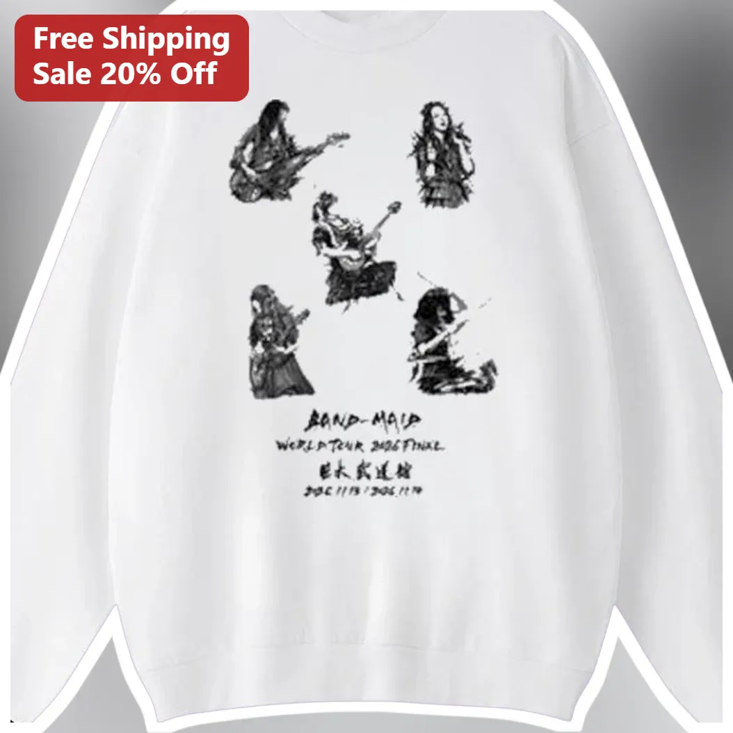 BAND-MAID WORLD TOUR 2036 FINAL Sweatshirt J-Rock Band Merch — Los Angeles BAND-MAID WORLD TOUR 2036 FINAL Sweatshirt J-Rock Band Merch Fan Apparel available at our Los Angeles warehouse