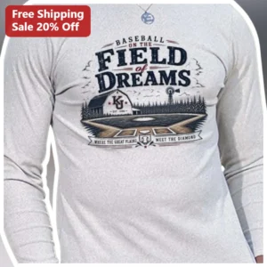 Baseball On The Field Of Dreams Great Plains Diamond Vintage Long Sleeve Shirt available at our Los Angeles warehouse