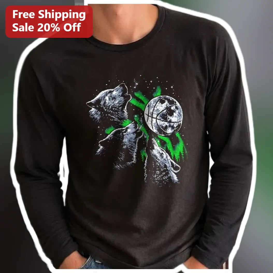 Basketball Wolf Moon Howl Long Sleeve Tee for Men Women Wint — Los Angeles Basketball Wolf Moon Howl Long Sleeve Tee for Men Women Winter Gift available at our Los Angeles warehouse