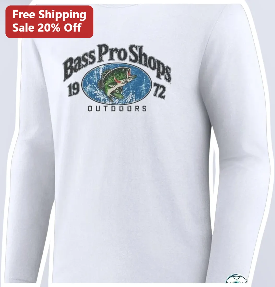 Bass Pro Shops 1972 Outdoors Vintage Logo Long Sleeve Tee — Los Angeles Bass Pro Shops 1972 Outdoors Vintage Logo Long Sleeve Tee available at our Los Angeles warehouse