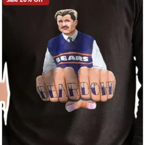 Bear Down Mike Ditka Long Sleeve Shirt Chicago Bears NFL Fan Apparel Vintage Sports Graphic available at our Los Angeles warehouse