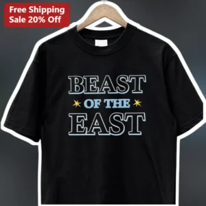 Beast of the East Graphic Tee for Men Bold Athletic Streetwear Shirt available at our Los Angeles warehouse