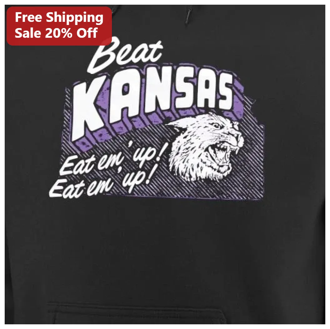 Beat Kansas Eat Em Up Wildcats Hoodie Black Pullover College — Los Angeles Beat Kansas Eat Em Up Wildcats Hoodie Black Pullover College Football Merch available at our Los Angeles warehouse