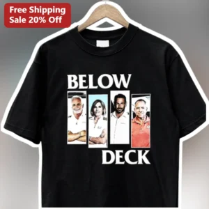 Below Deck Crew Tee Reality TV Fan Gift Black Shirt available at our Los Angeles warehouse