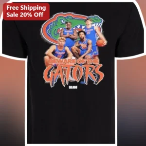 Beware of the Gators Florida Basketball Team Tee available at our Los Angeles warehouse