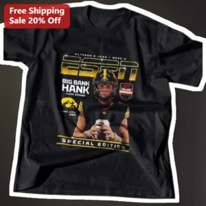 Big Bank Hank Special Edition Tee ESPN College Gameday Deuce Knight Iowa Hawkeyes Football Graphic S available at our Los Angeles warehouse