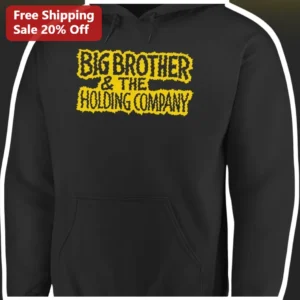 Big Brother The Holding Company Hoodie Janis Joplin Vintage Rock Band Merch Apparel available at our Los Angeles warehouse