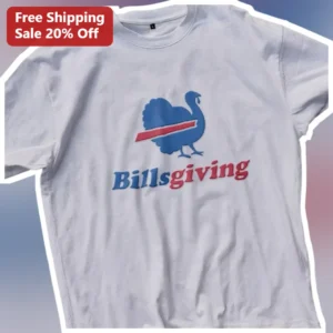 Billsgiving Tee Buffalo Bills Thanksgiving Turkey Logo Shirt Gift for NFL Fans available at our Los Angeles warehouse