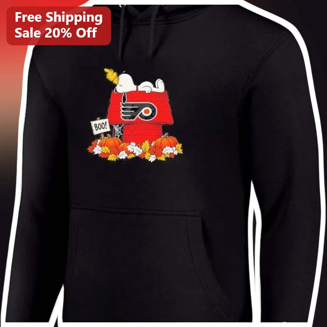 BOO! Snoopy Philadelphia Flyers Halloween Hoodie — Los Angeles BOO! Snoopy Philadelphia Flyers Halloween Hoodie available at our Los Angeles warehouse