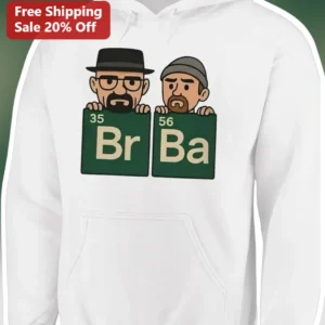 Breaking Bad Heisenberg Jesse Pinkman Periodic Table Br Ba Hoodie available at our Los Angeles warehouse
