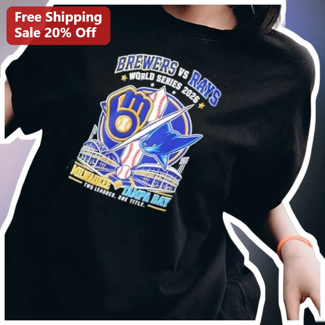 Brewers vs Rays World Series 2026 Tee Baseball Fan Gift available at our Los Angeles warehouse