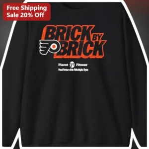 Brick By Brick Planet Fitness Philadelphia Flyers Long Sleeve Tee available at our Los Angeles warehouse