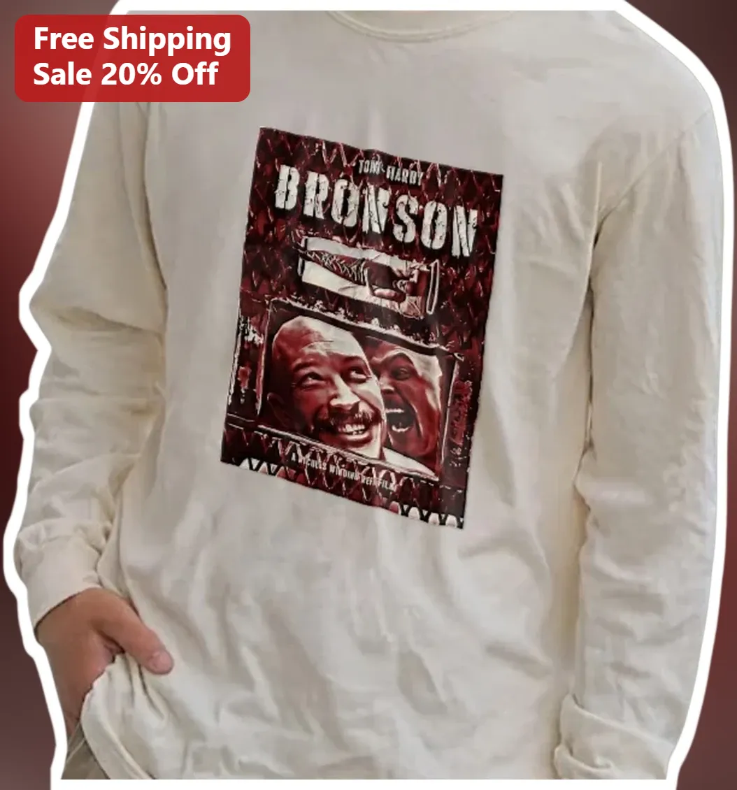 BRONSON Vintage Movie Poster Long Sleeve Tee Tom Hardy Cult Classic Film Shirt available at our Los Angeles warehouse