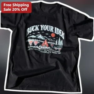 Buck Your Ideas Premium Apparel For The Good Times Vintage Campfire Graphic Tee available at our Los Angeles warehouse