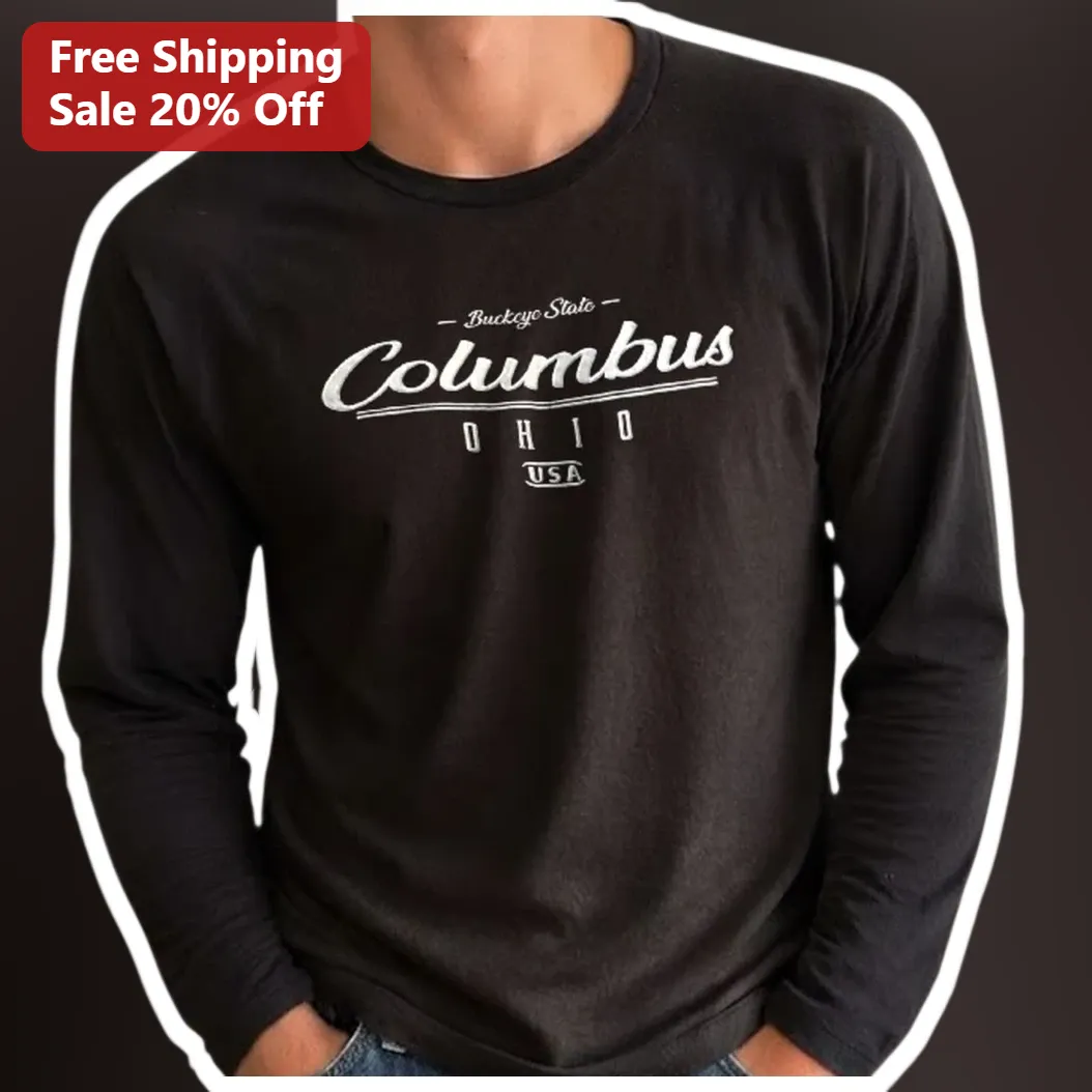 Buckeye State Columbus Ohio USA Vintage Retro Long Sleeve Te — Los Angeles Buckeye State Columbus Ohio USA Vintage Retro Long Sleeve Tee available at our Los Angeles warehouse