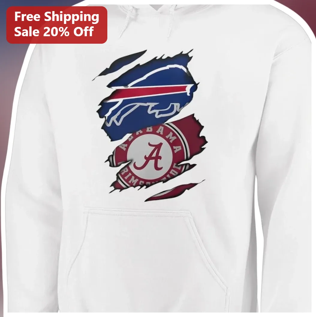 Buffalo Bills Alabama Crimson Tide Hoodie NFL College Footba — Los Angeles Buffalo Bills Alabama Crimson Tide Hoodie NFL College Football Fan Gear available at our Los Angeles warehouse