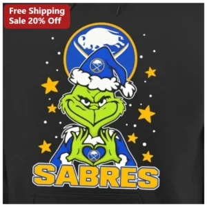 Buffalo Sabres Grinch Hoodie NHL Fan Gift available at our Los Angeles warehouse