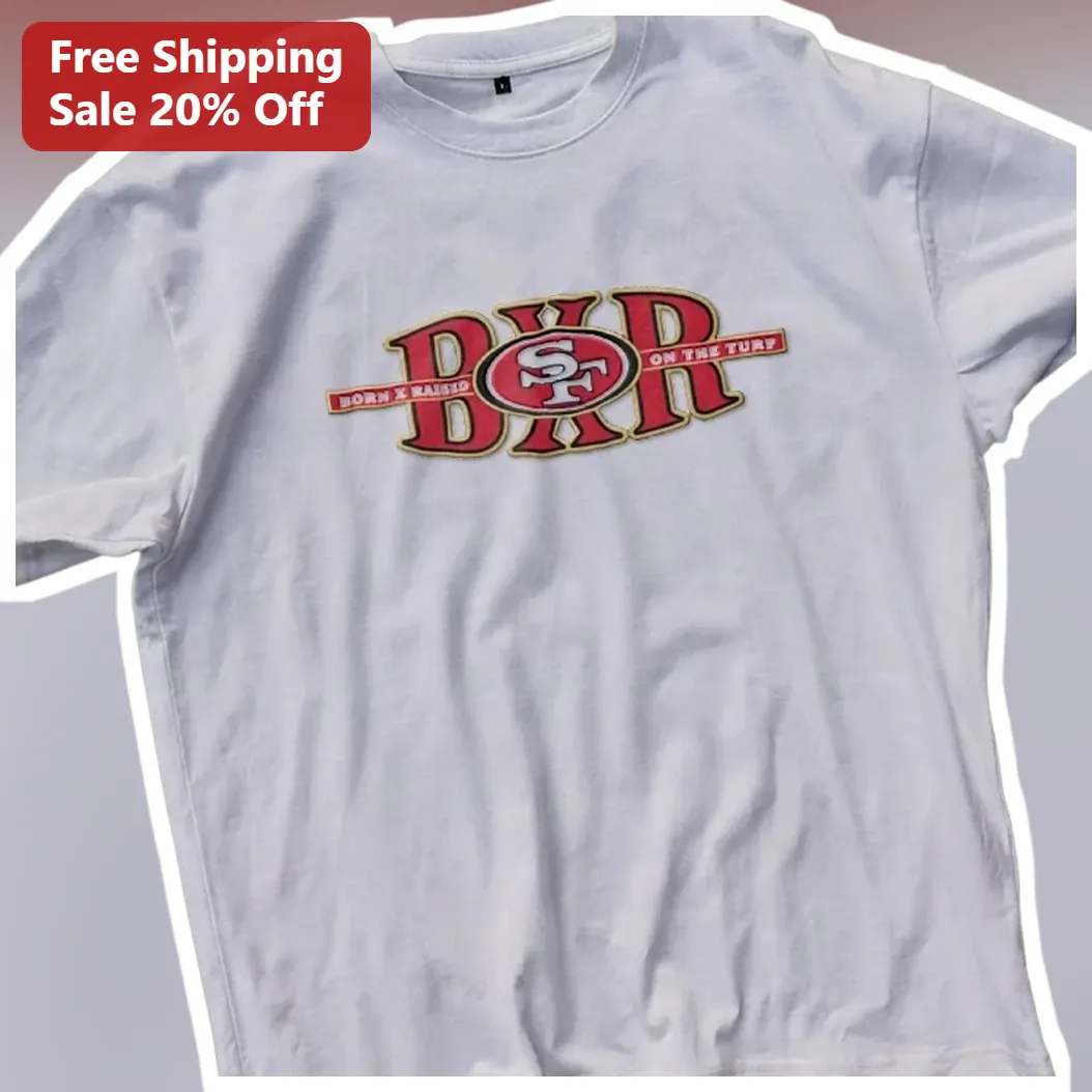 BXR Born X Raised On The Turf SF 49ers Fan Tee — Los Angeles BXR Born X Raised On The Turf SF 49ers Fan Tee available at our Los Angeles warehouse