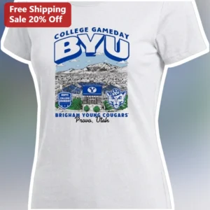 BYU Cougars College GameDay Provo Utah Tee available at our Los Angeles warehouse