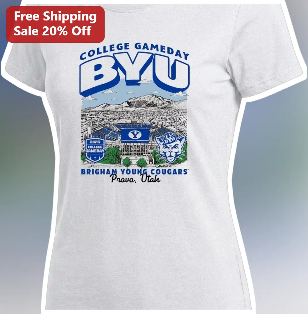 BYU Cougars College GameDay Provo Utah Tee — Los Angeles BYU Cougars College GameDay Provo Utah Tee available at our Los Angeles warehouse