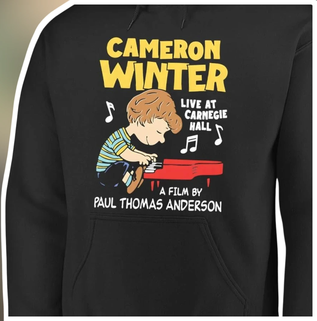 Cameron Winter Live at Carnegie Hall Hoodie A Film by Paul Thomas Anderson Fan Merch available at our Los Angeles warehouse
