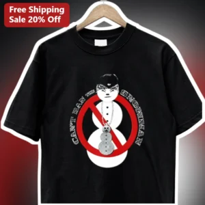 Can't Ban The Snowman Tee Funny Winter Humor Hip Hop Streetwear Graphic Shirt Gift available at our Los Angeles warehouse