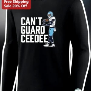 Can't Guard CeeDee Long Sleeve Shirt CeeDee Lamb Dallas Cowboys NFL Fan Gear available at our Los Angeles warehouse
