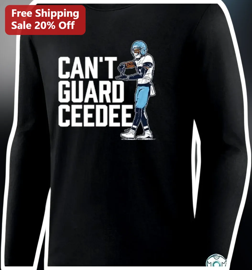 Can't Guard CeeDee Long Sleeve Shirt CeeDee Lamb Dallas Cowboys NFL Fan Gear available at our Los Angeles warehouse