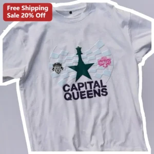 Capital Queens Tee Washington DC Sports Fan Chess Queen Graphic Shirt available at our Los Angeles warehouse
