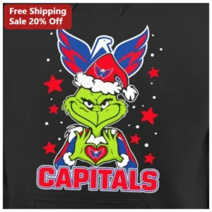 CAPITALS The Grinch Christmas Hoodie Washington Capitals NHL Fan Gift available at our Los Angeles warehouse