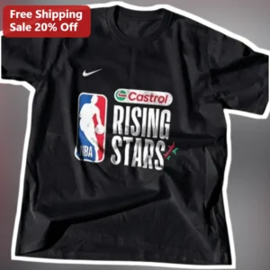 Castrol Rising Stars Tee NBA All-Star Weekend Basketball Fan Gift available at our Los Angeles warehouse