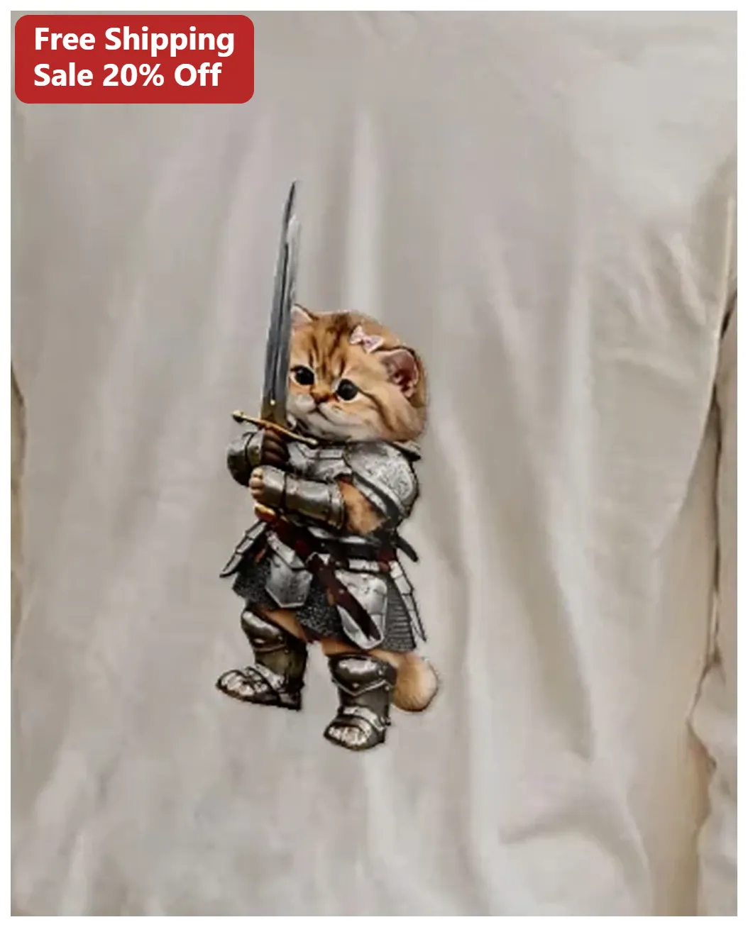 Cat Knight Armor Sword Tee Medieval Fantasy Warrior Kitten G — Los Angeles Cat Knight Armor Sword Tee Medieval Fantasy Warrior Kitten Graphic T-Shirt for Cat Lovers and RPG Ga available at our Los Angeles warehouse
