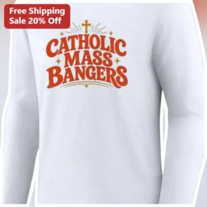 Catholic Mass Bangers Long Sleeve Tee Retro Christian...