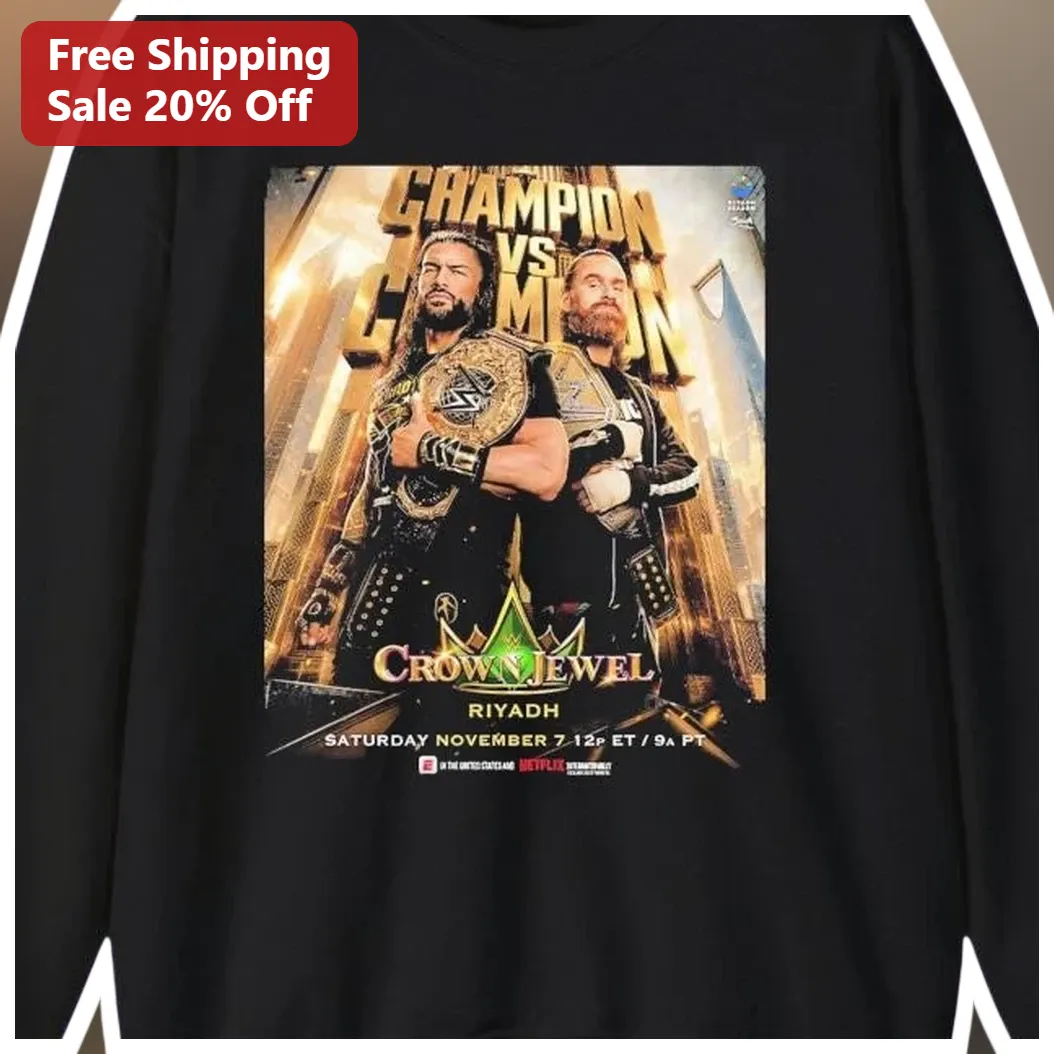 Champion vs Champion Crown Jewel Riyadh Long Sleeve Tee — Los Angeles Champion vs Champion Crown Jewel Riyadh Long Sleeve Tee available at our Los Angeles warehouse