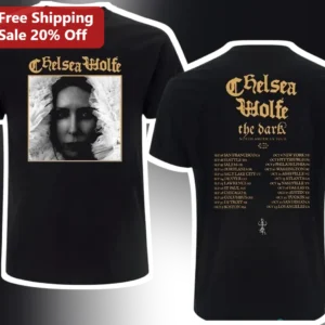 Chelsea Wolfe The Dark North American Tour Tee Gothic Band Merch Shirt available at our Los Angeles warehouse